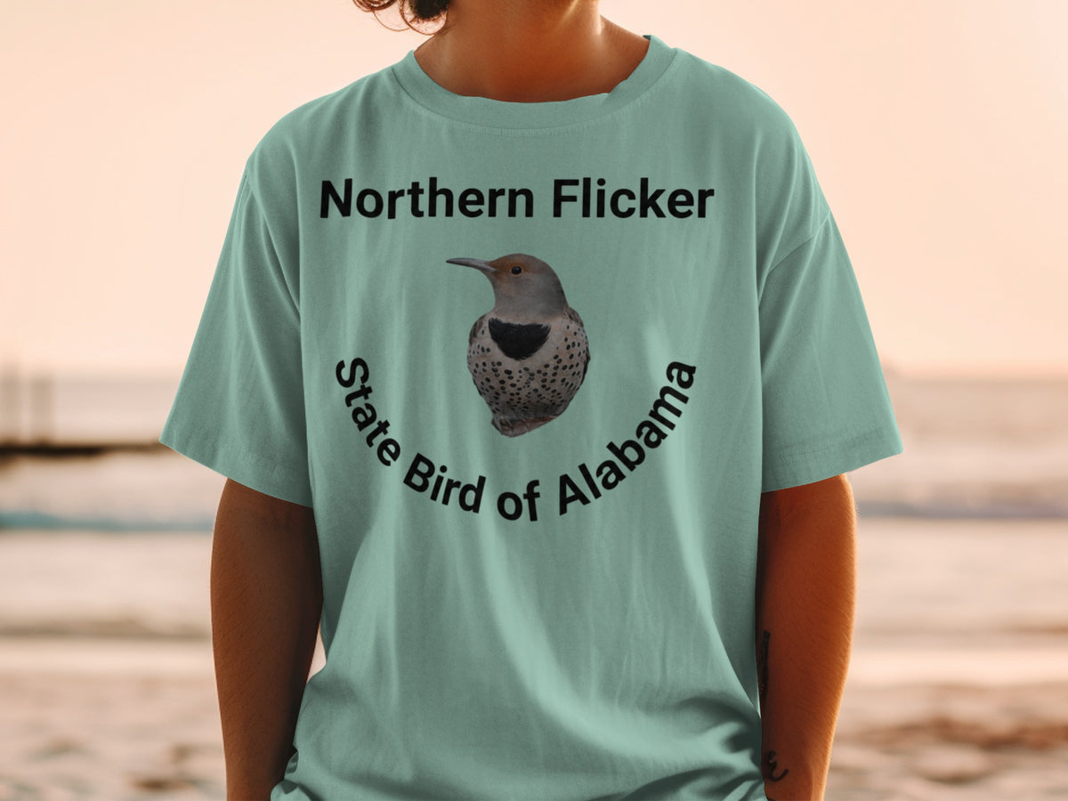 Northern Flicker, State Bird of Alabama, t-shirt design.