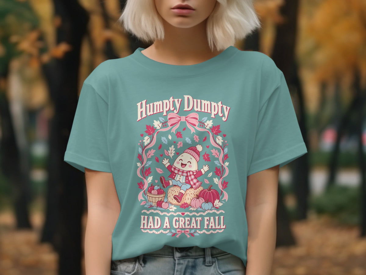 Humpty Dumpty graphic with text "Humpty Dumpty HAD A GREAT FALL".