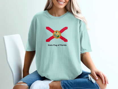 T-shirt featuring the state flag of Florida with its seal.